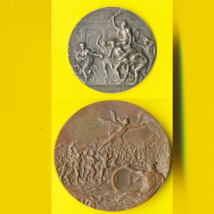 Italy medal medaglia usato  
