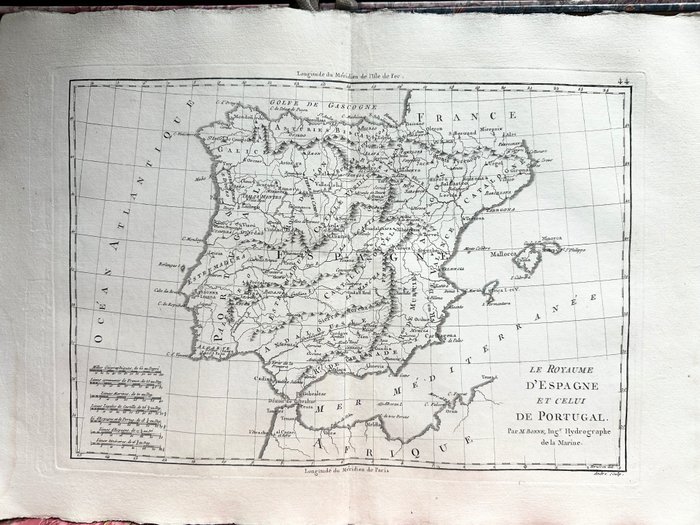 Map spain portugal for sale  