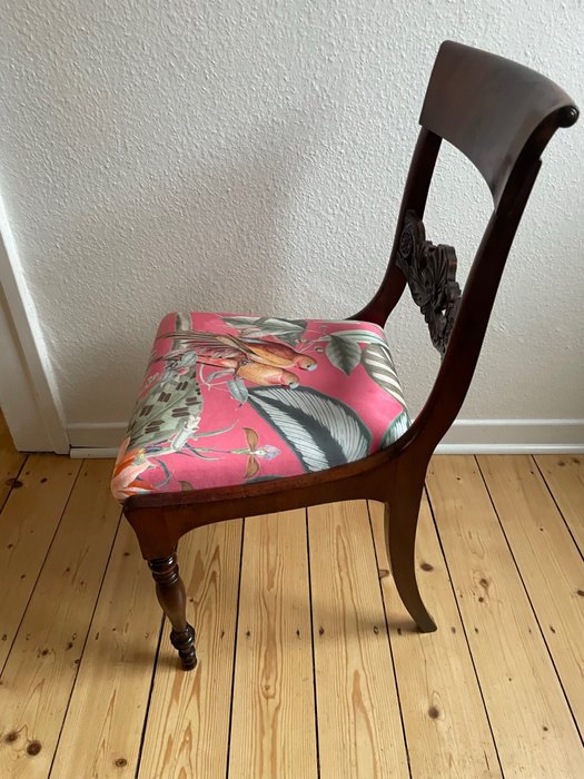 Chair mahogany fabric for sale  