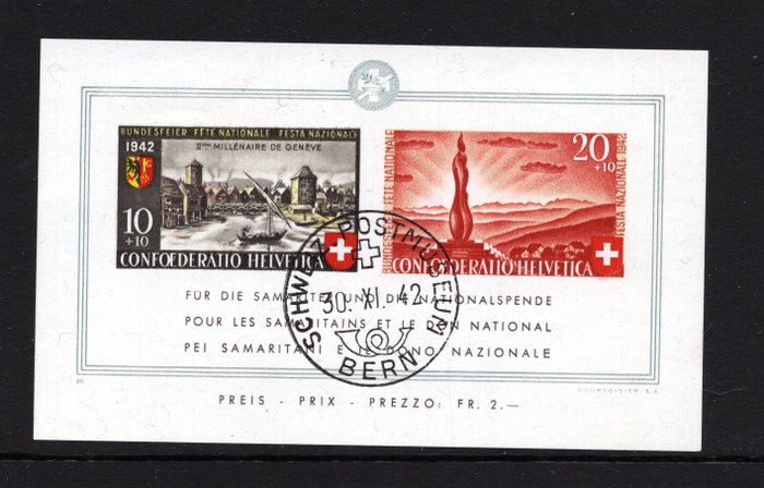Switzerland 1942 2000 usato  