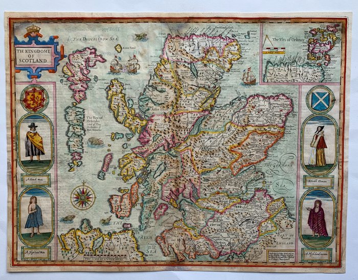 Map scotland john for sale  