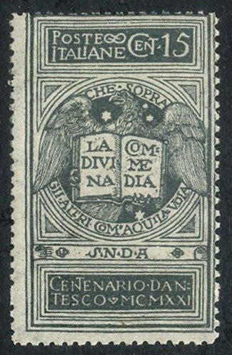 Italy 1921 dante usato  