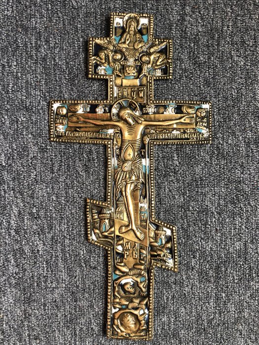 Crucifix bronze 1800 for sale  