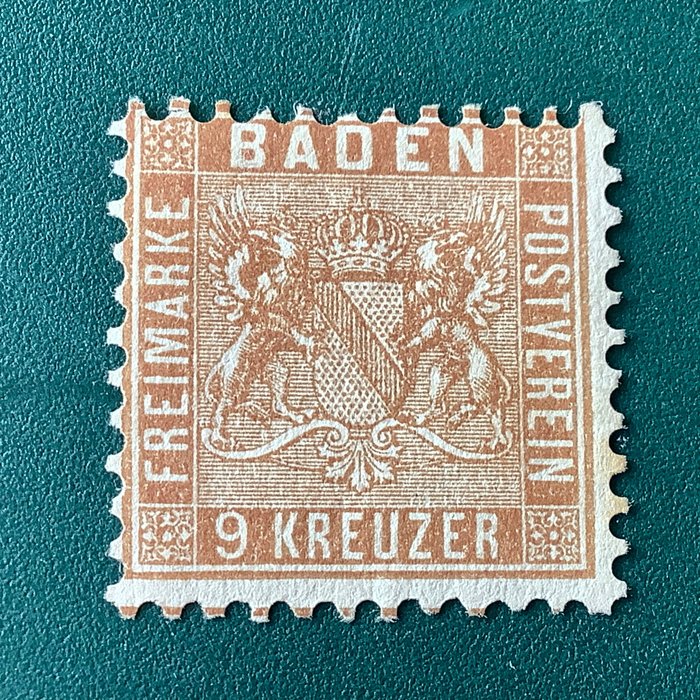 Baden 1862 kreuzer usato  