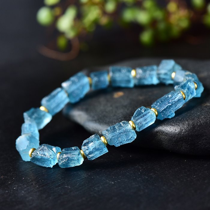 Aquamarine bracelet beautiful for sale  