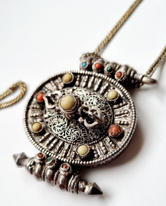 Vintage amulet necklace for sale  