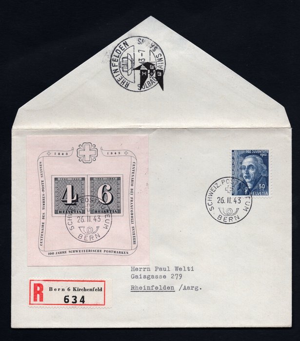 Switzerland 1943 envelope usato  