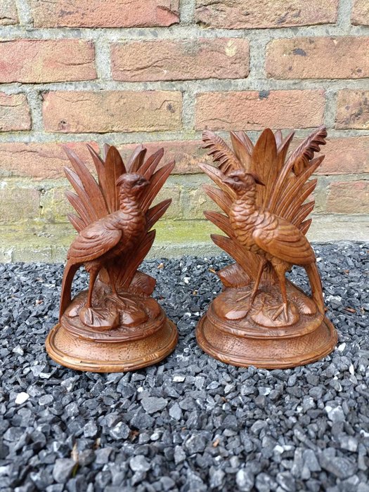 Carving pair antique for sale  
