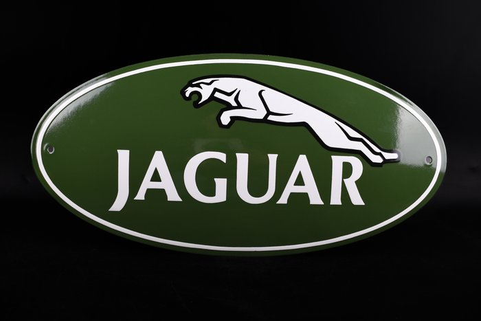 Jaguar enamel sign for sale  
