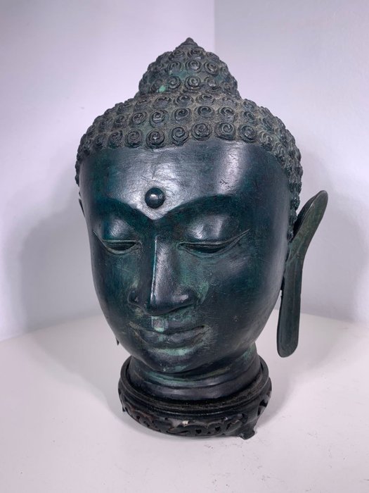Sculpture testa buddha for sale  