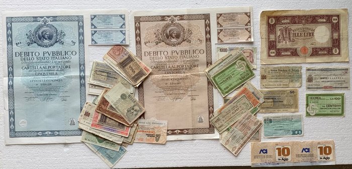 Italy. banconote miniassegni usato  