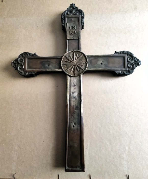 Crucifix baroque bronze usato  