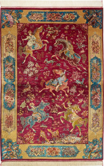 Qom silk carpet for sale  
