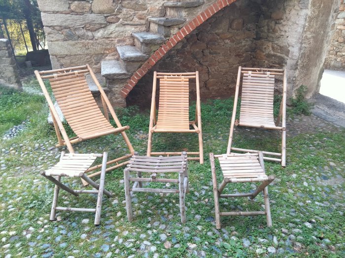 Lounge chair bamboo usato  