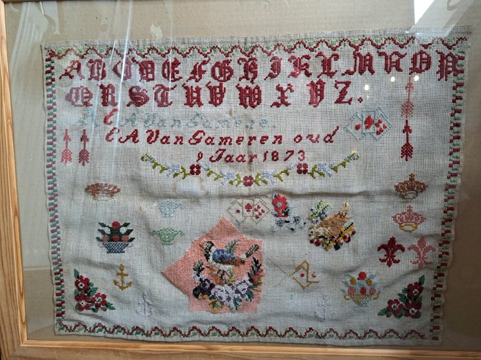 Sampler 1873 embroidery usato  