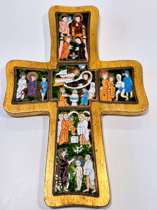 Crucifix wood gold for sale  