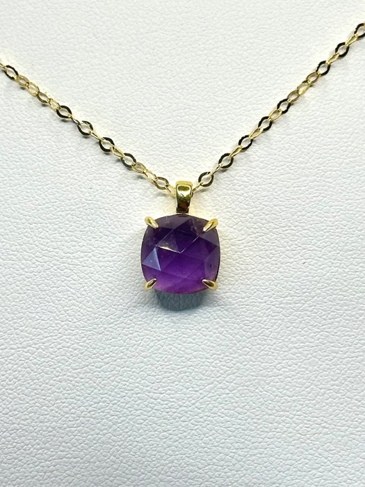 Amethyst necklace 14k for sale  