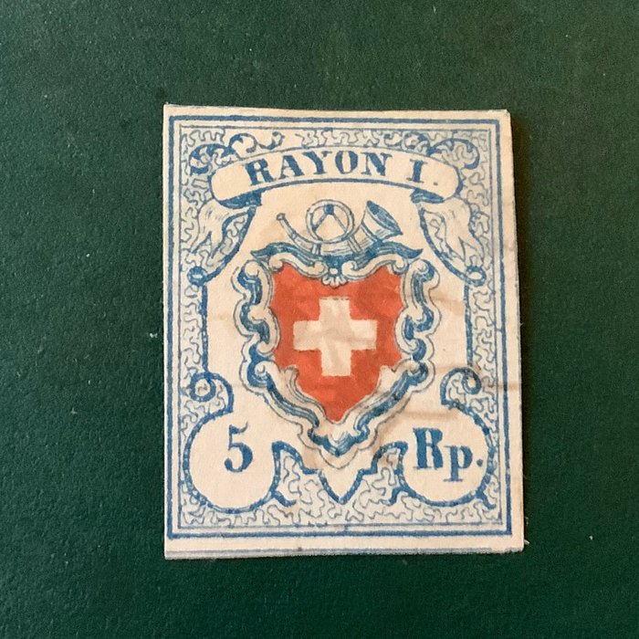 Switzerland 1851 rayon usato  