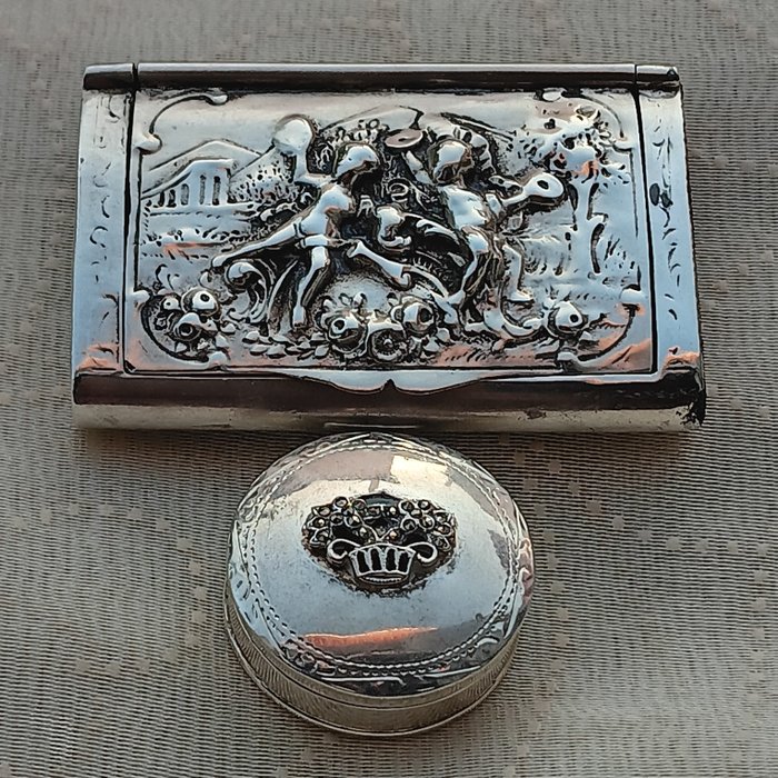 Pillbox .800 silver for sale  