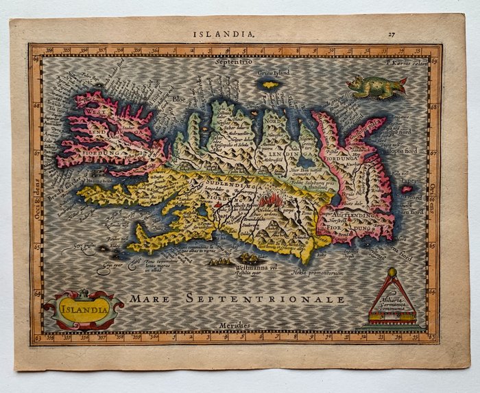 Map iceland mercator for sale  