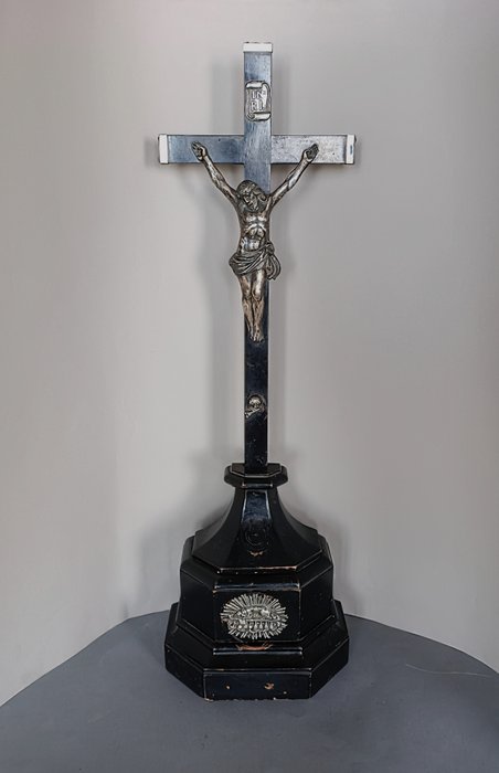 Crucifix silver 1850 for sale  