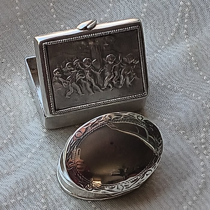 Pillbox .800 silver for sale  