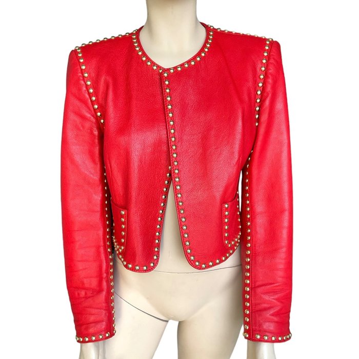 Moschino leather jacket usato  