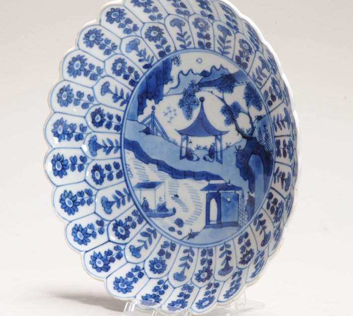 Plate kangxi blue for sale  