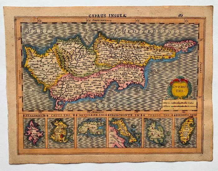 Map cyprus mercator for sale  