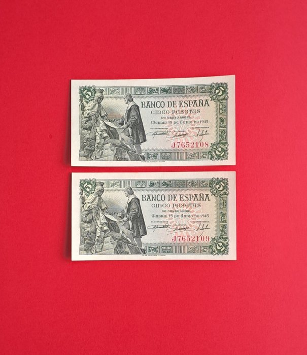 Spain. pesetas 1945 for sale  