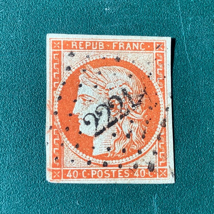 France 1849 cents usato  