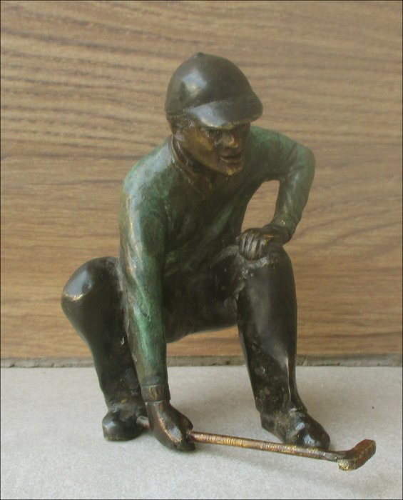 Figurine golfer bronze for sale  