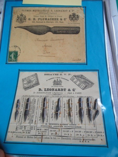 Collection letters including d'occasion  