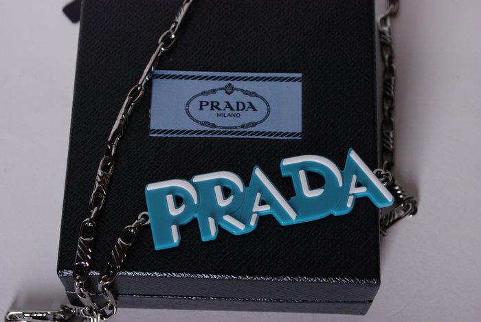 Prada metal necklace for sale  