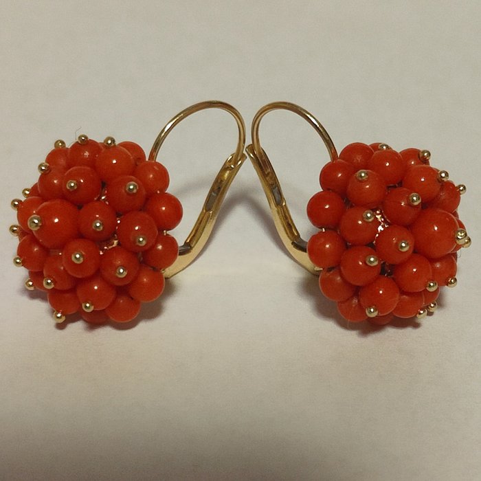 Earrings yellow gold for sale  