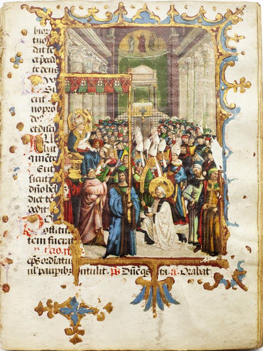 Medieval illuminated manuscrip for sale  