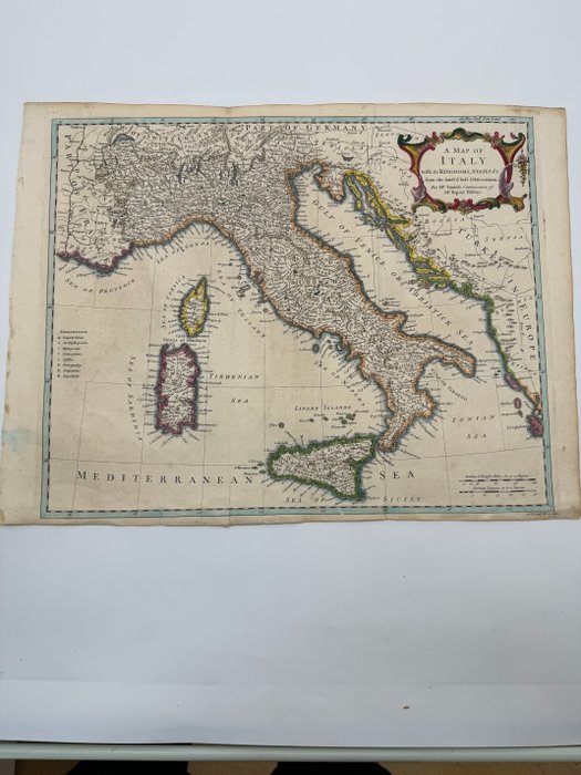 Map italy tindal for sale  