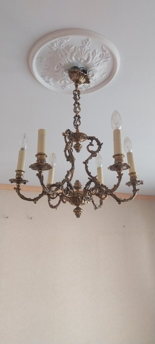 Chandelier bronze chandelier d'occasion  