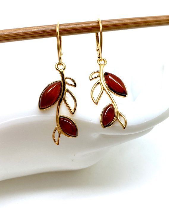 Genuine amber earrings for sale  
