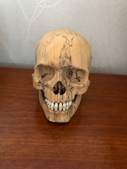 Wooden human skull for sale  