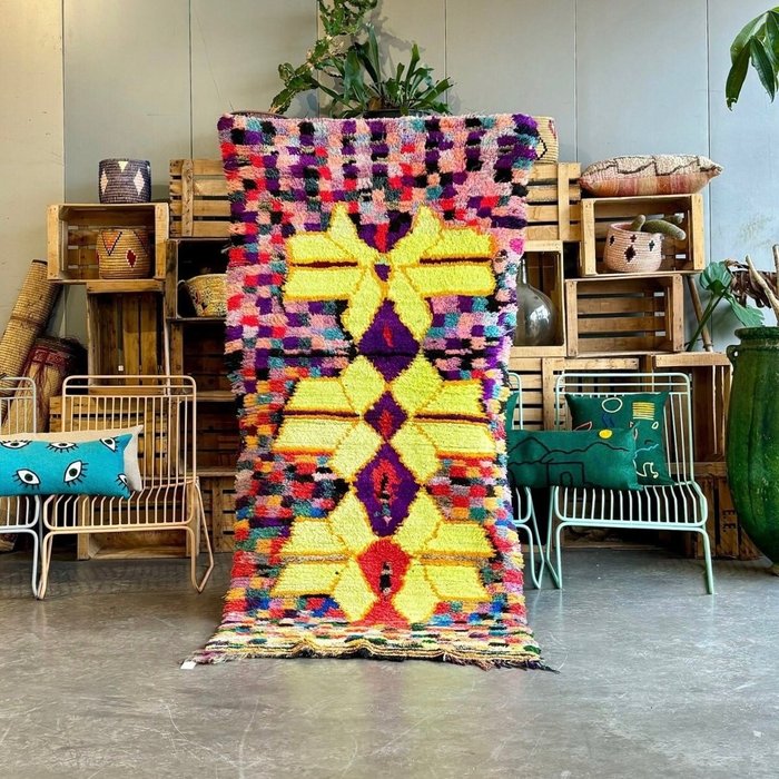Berber boucherouite rug for sale  