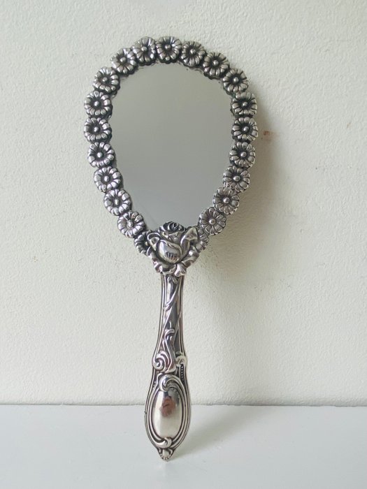 Hand mirror silver for sale  