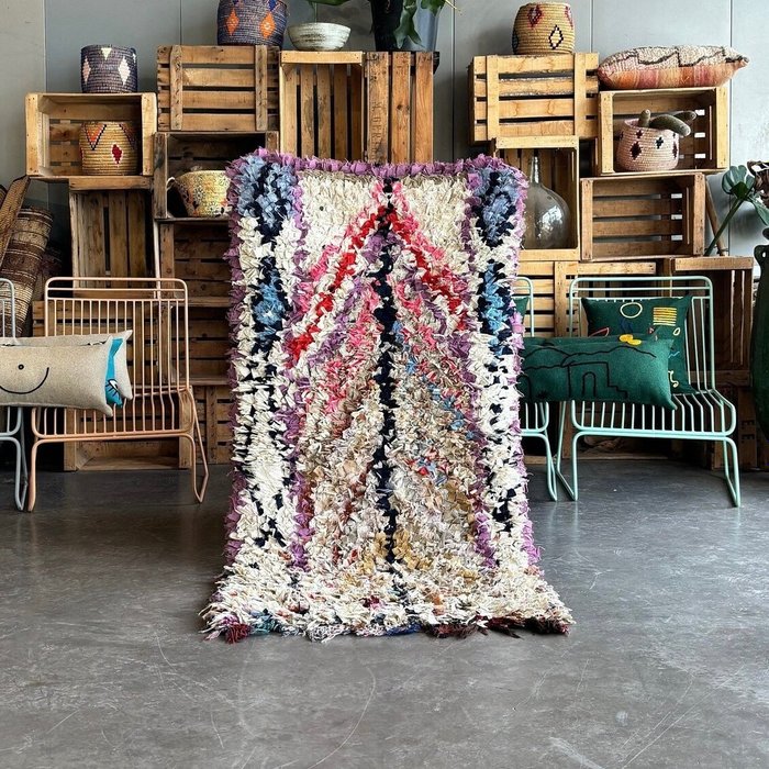 Berber boucherouite rug for sale  