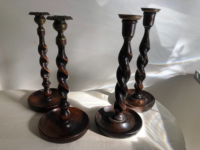 Candlestick four wooden for sale  