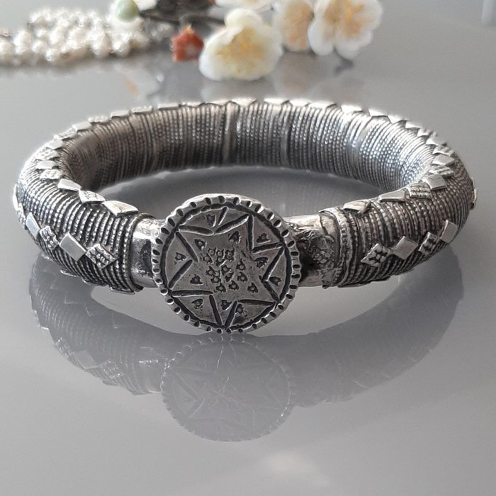 Bracelet silver yemen for sale  