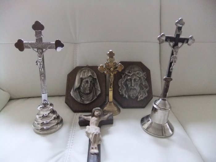 Vintage crucifix brass for sale  