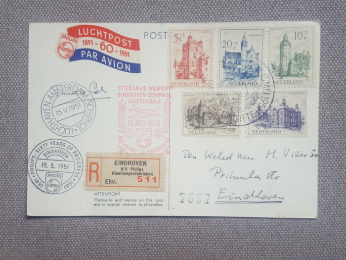 Netherlands 1951 card for sale  