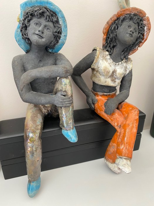 Statuette couple raku usato  