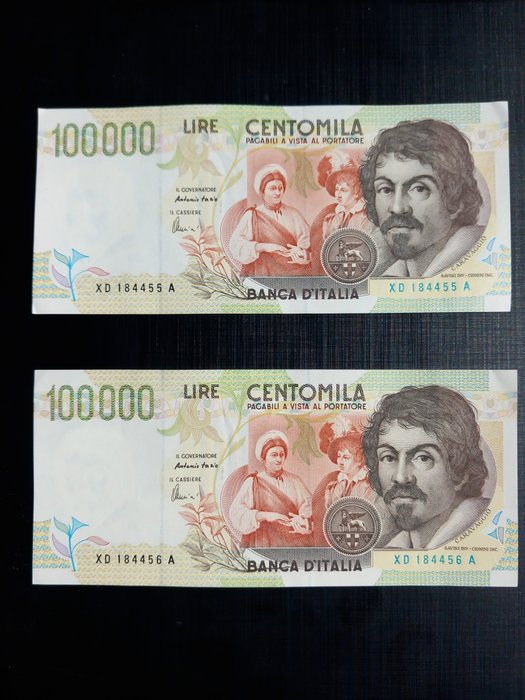 Italy. 100.000 lire usato  