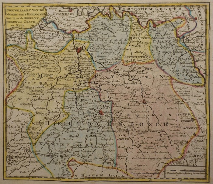 Netherlands map meierij for sale  
